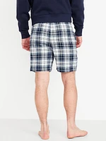 Flannel Pajama Shorts for Men