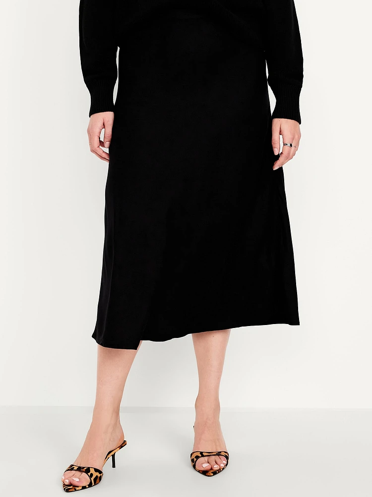 Crepe Midi Skirt