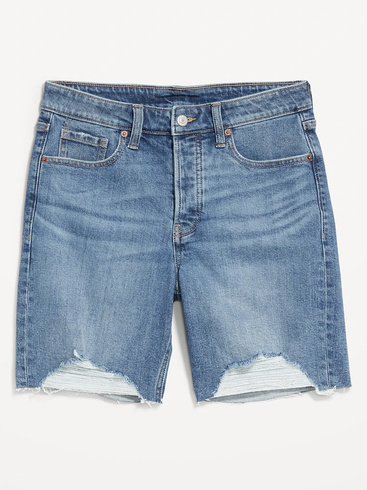 High-Waisted OG Jean Cut-Off Shorts -- 7-inch inseam