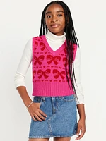 SoSoft Printed Sweater Vest for Girls