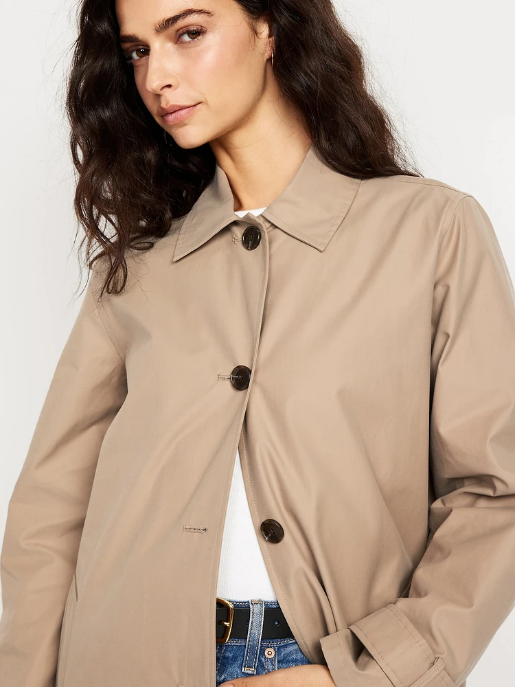 Water-Resistant Mac Coat