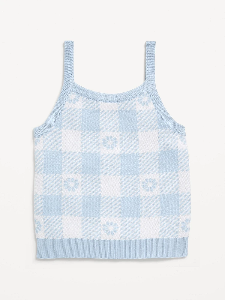 Printed Sweater Tank Top for Girls