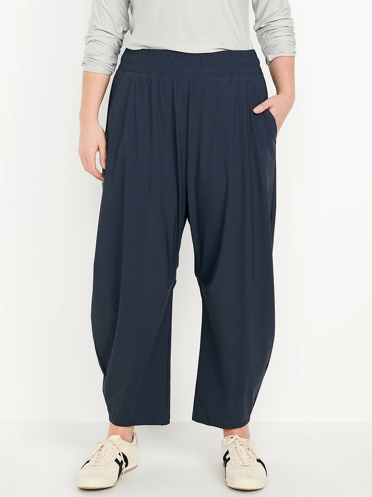 High-Waisted SleekTech Barrel Ankle Pants