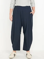 High-Waisted SleekTech Barrel Ankle Pants
