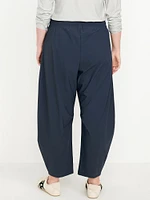 High-Waisted SleekTech Barrel Ankle Pants