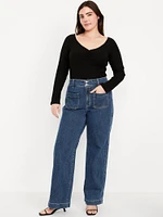 Extra High-Waisted Sky-Hi Mariner Wide-Leg Jeans