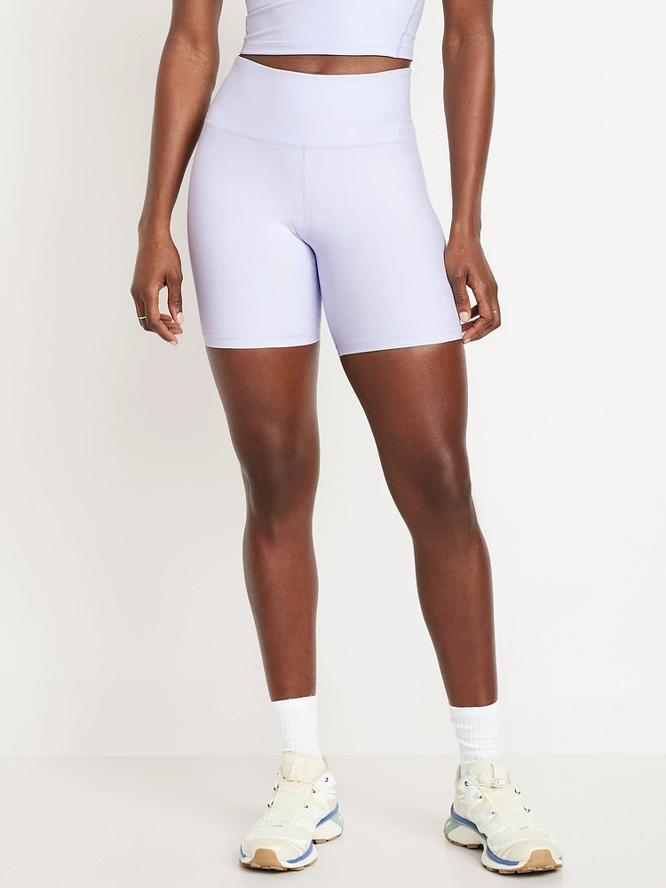 High-Waisted PowerSoft Biker Shorts -- 6-inch inseam