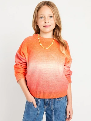 SoSoft Crew-Neck Ombré Sweater for Girls