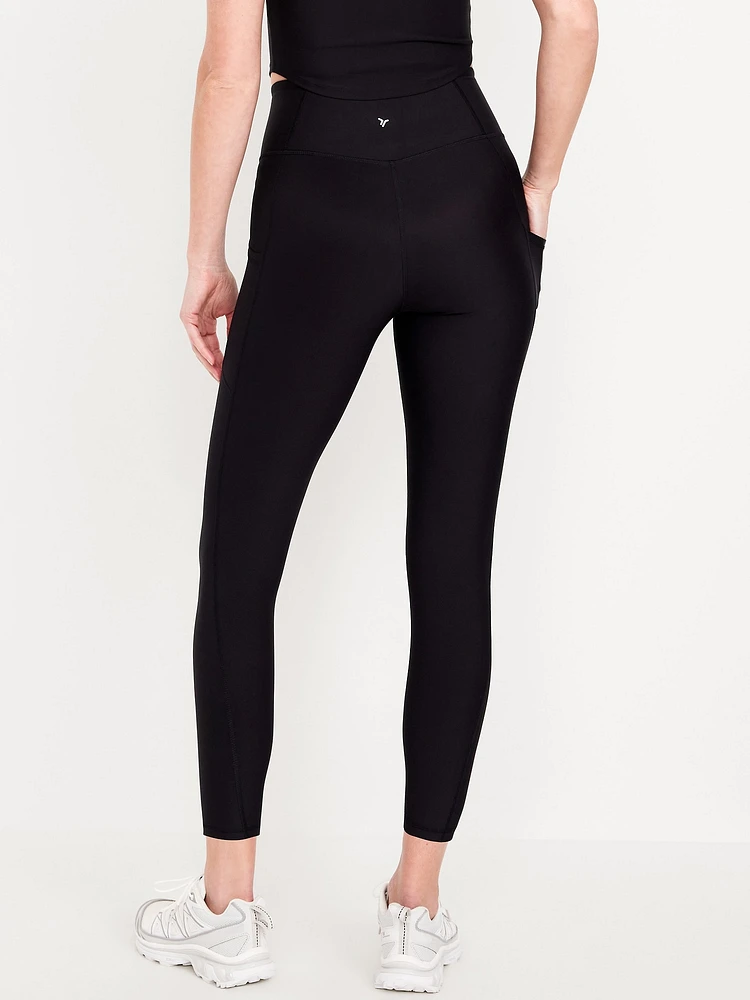 High-Waisted PowerSoft Side-Pocket Crop Leggings