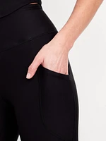 High-Waisted PowerSoft Side-Pocket Crop Leggings