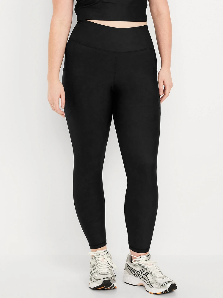 High-Waisted PowerSoft Side-Pocket Crop Leggings