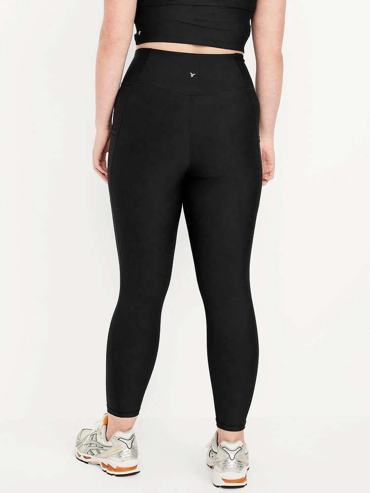 High-Waisted PowerSoft Side-Pocket Crop Leggings