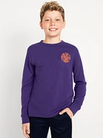 Long-Sleeve Waffle-Knit Graphic Performance Top for Boys