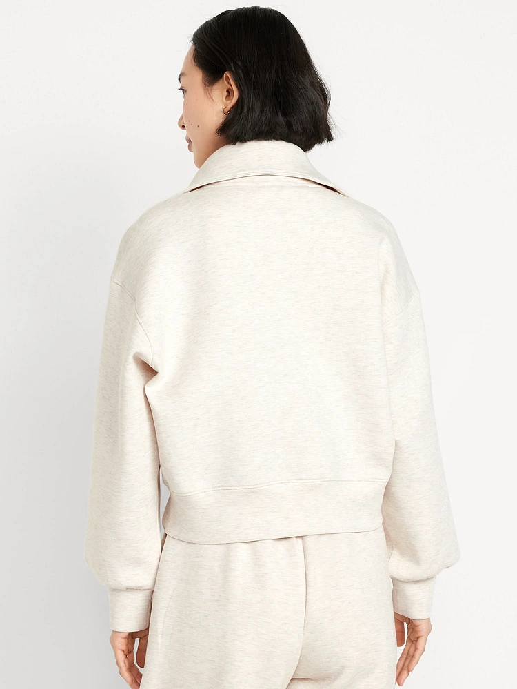 Half-Zip Bounce Fleece Pullover Sweatshirt