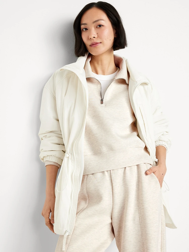 Half-Zip Bounce Fleece Pullover Sweatshirt