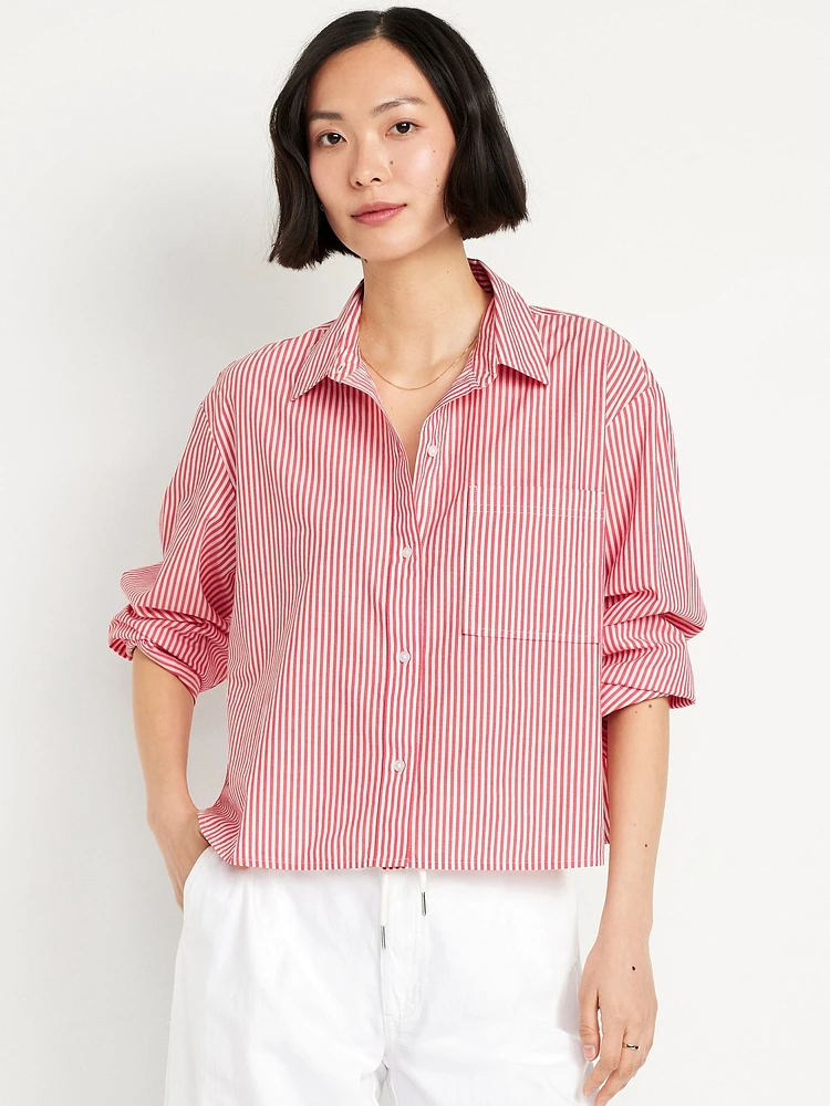 Cropped Button-Down Shirt