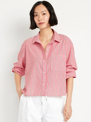 Cropped Button-Down Shirt