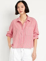 Cropped Button-Down Shirt