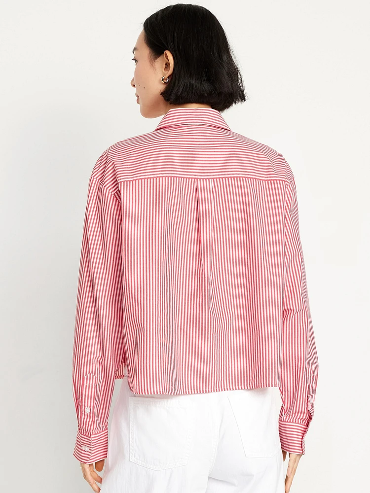 Cropped Button-Down Shirt