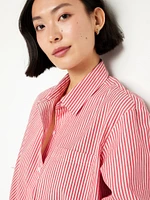 Cropped Button-Down Shirt