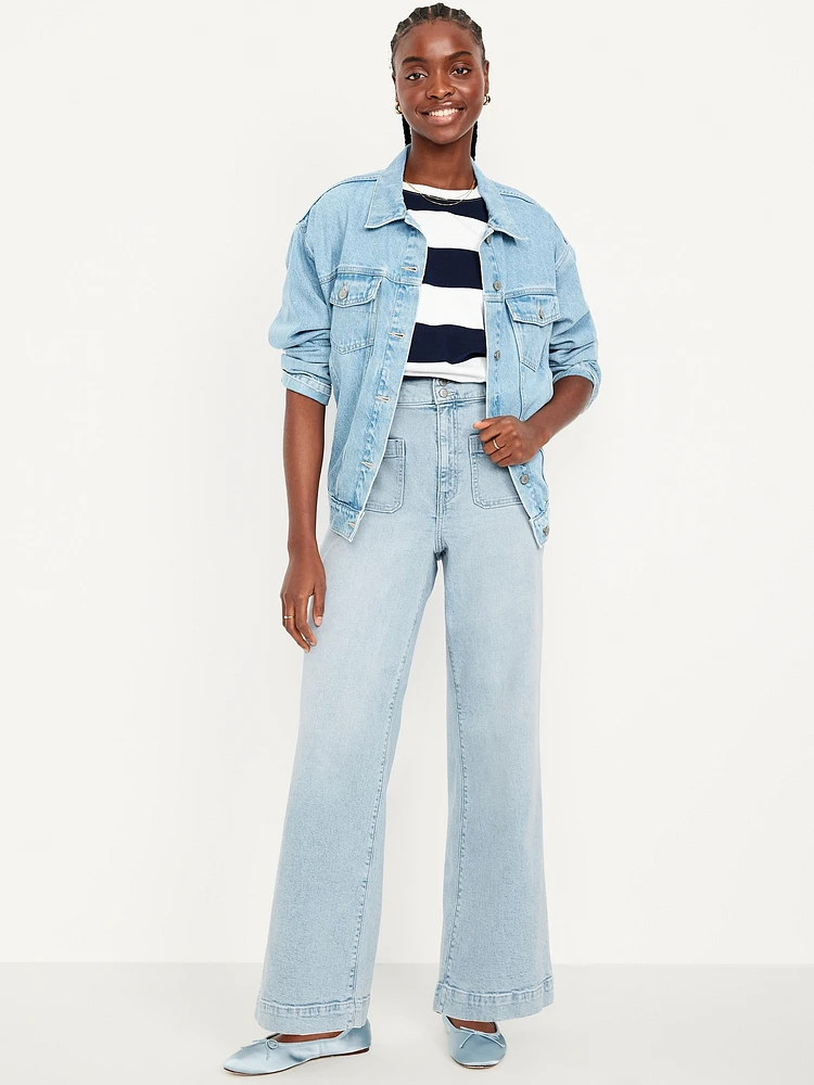 Extra High-Waisted Sky-Hi Mariner Wide-Leg Jeans