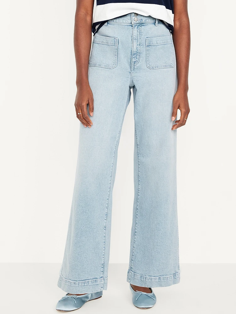 Extra High-Waisted Sky-Hi Mariner Wide-Leg Jeans