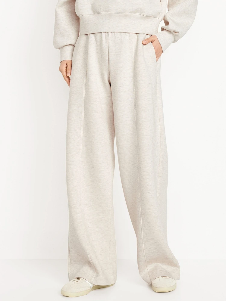 High-Waisted Bounce Fleece Wide-Leg Pants