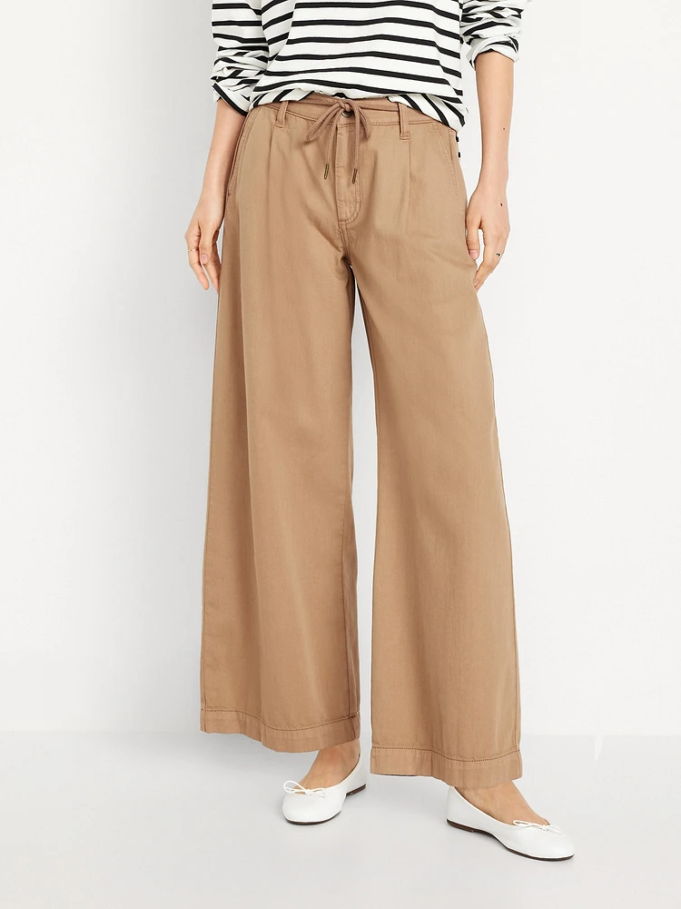 High-Waisted Super Wide-Leg Drapey Pants