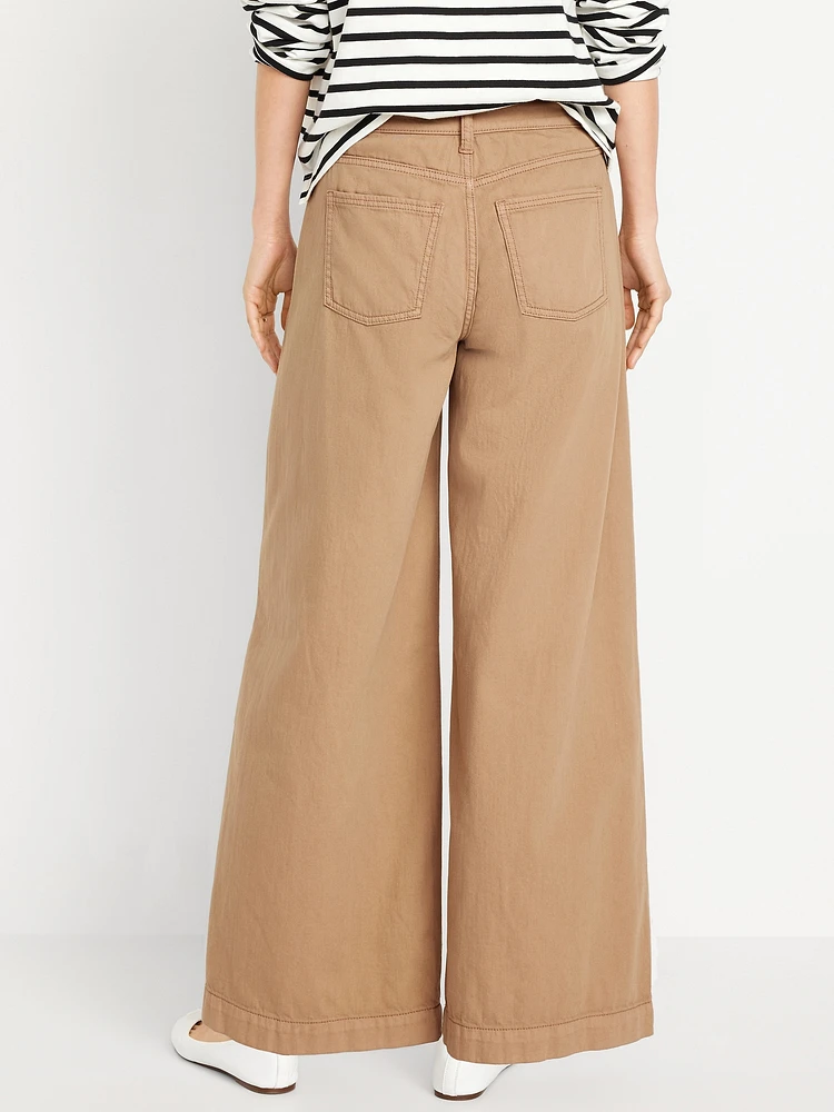 High-Waisted Super Wide-Leg Drapey Pants