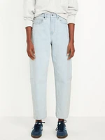 High-Waisted Barrel Ankle Jeans