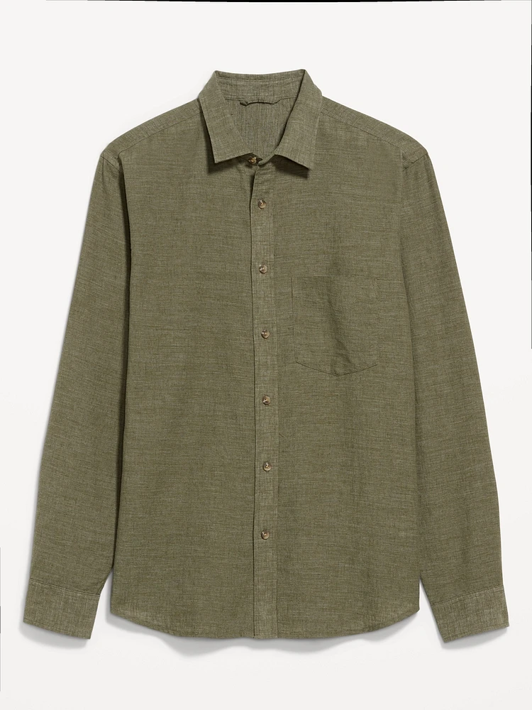 Classic Fit Linen-Blend Shirt