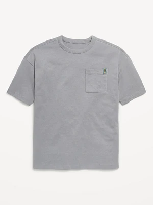 Oversized Short-Sleeve Pocket T-Shirt for Boys