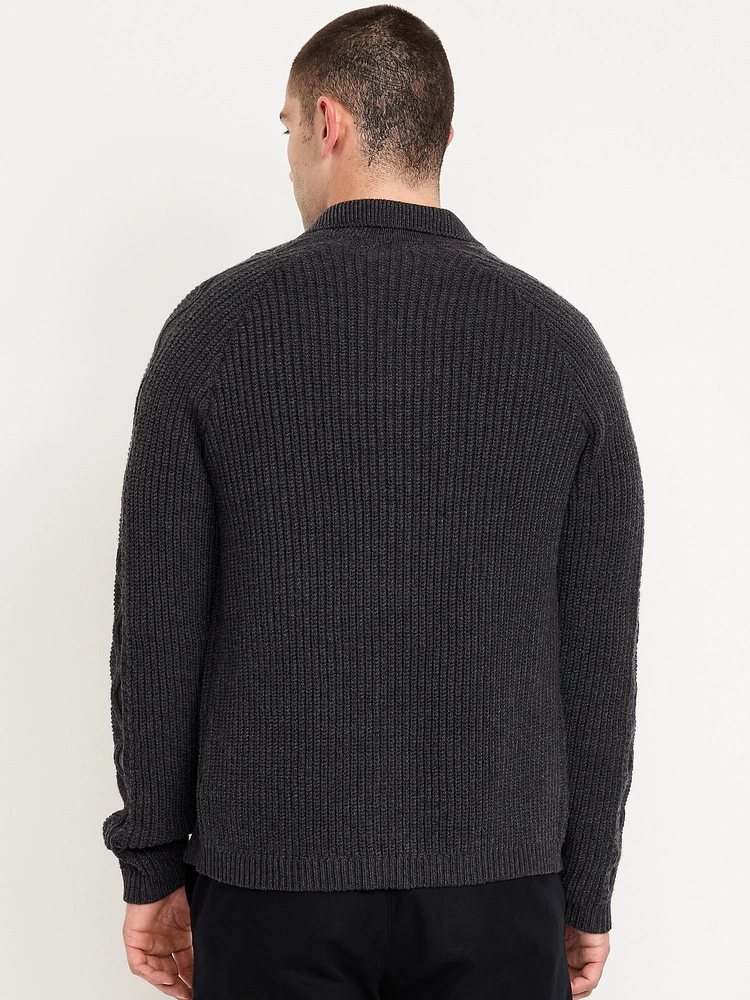 Cable Cardigan Sweater