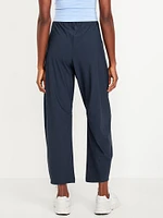 High-Waisted SleekTech Barrel Ankle Pants