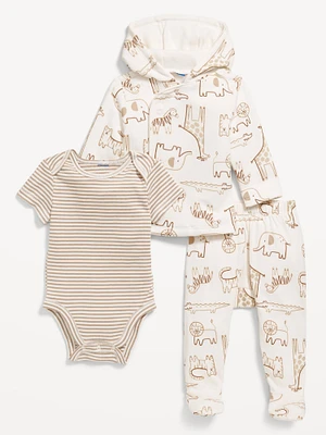 Unisex 3-Piece Printed Layette Set for Baby