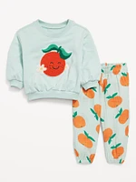 Graphic Sweatshirt and Pants Set for Baby