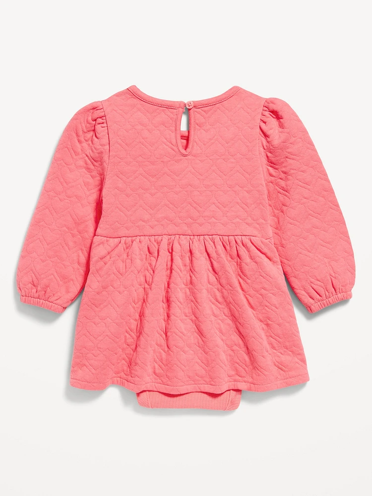 Long-Sleeve Quilted Dress for Baby