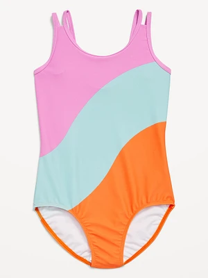 Printed Strappy One-Piece Swimsuit for Girls