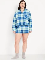 Flannel Pajama Short Set