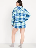 Flannel Pajama Short Set