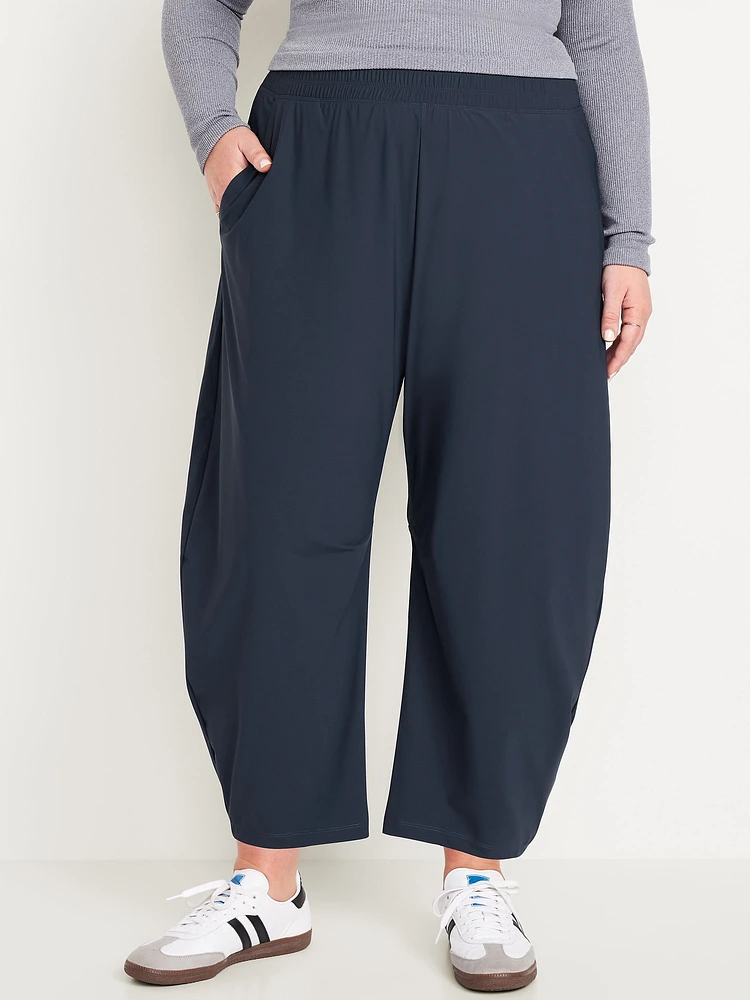High-Waisted SleekTech Barrel Ankle Pants
