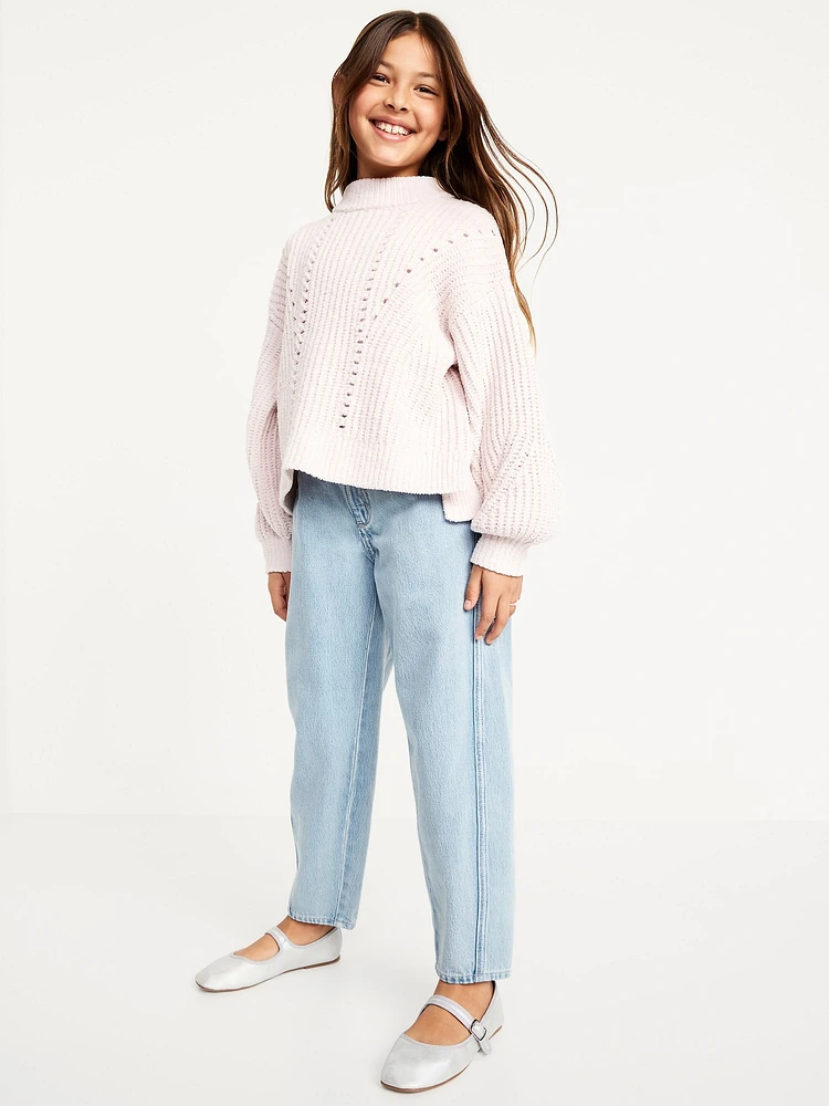 High-Waisted Barrel-Leg Jeans for Girls