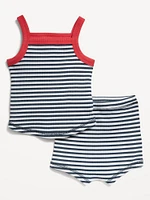 Ribbed Cami Top and Shorts Set for Baby