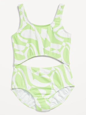 Cutout One-Piece Swimsuit for Girls