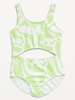 Cutout One-Piece Swimsuit for Girls