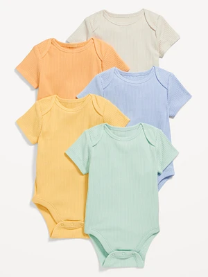 Unisex Short-Sleeve Bodysuit 5-Pack for Baby