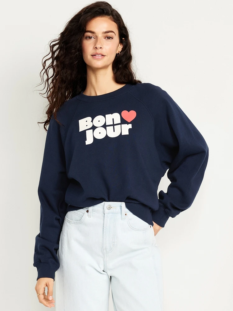 SoComfy Crew-Neck Graphic Sweatshirt