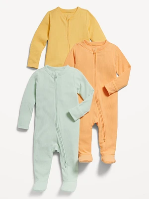 Sleep & Play 2-Way-Zip Footed One-Piece 3-Pack for Baby