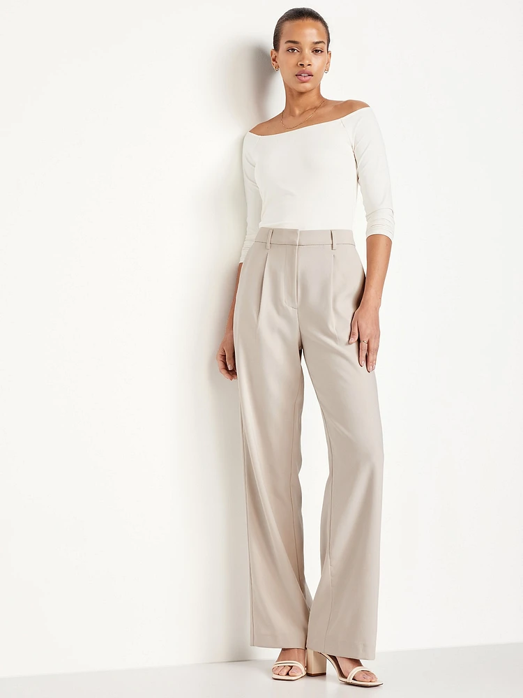 Extra High-Waisted Taylor Wide-Leg Trouser Pants