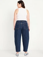 High-Waisted Barrel Ankle Jeans